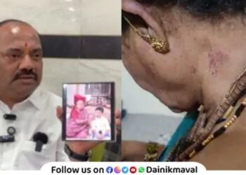 Ajit Pawar NCP Maval taluka office bearer Maruti Deshmukh beat up his mother case registered