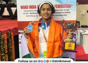 Gold Medal to Vaishnavi Dabhade from Talegaon in International Kick Boxing Competition