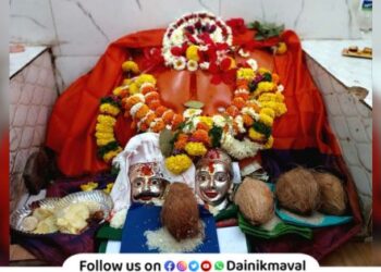 traditional brother-sister meeting program of Potoba Maharaj and Jakhamata Devi Vadgaon Maval