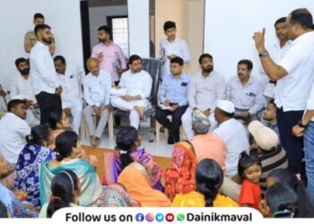 MLA Sunil Shelke public interaction tour to Chawsar Morve Tung village in Pawan Maval