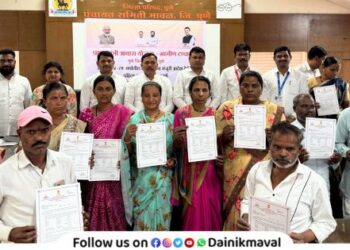 Distribution of approval letter to 1602 beneficiaries of Maval taluka under Pradhan Mantri Awas Yojana Rural