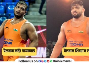 Wrestlers Shivraj Rakshe and Mahendra Gaikwad