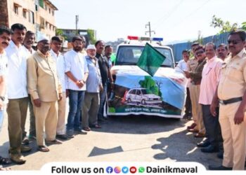 Public awareness rally for information about traffic rules in Lonavala
