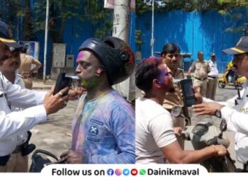 Drunk and drive action against 272 drunk drivers by Pimpri Chinchwad police on Dhulwad Holi