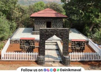 temple of Lord Hanuman is built at the foot of Visapur Fort in Maval Taluka