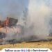 Three cows died and three were injured in massive fire broke out in cowshed in Maval
