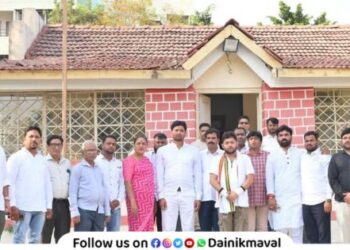 Youth Congress President Kunal Raut visited Dr Babasaheb Ambedkar residence in Talegaon Dabhade