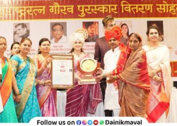 Subhash Bhanusghare from Shilatne village maval was awarded Maharashtra Ratna Gaurav award