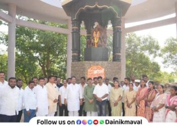 MP Shrirang Barne inspects Lohagad Fort in Maval Taluka