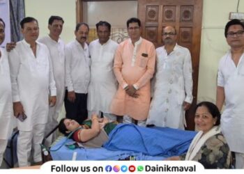 citizens were screened in health camp on occasion of Shri Mahavir Jayanti Talegaon Dabhade