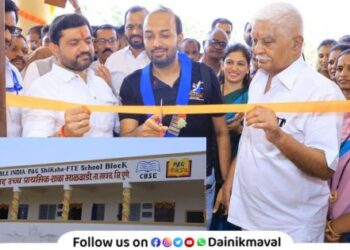 Inauguration of new classrooms of Malwadi School in presence of MLA Sunil Shelke