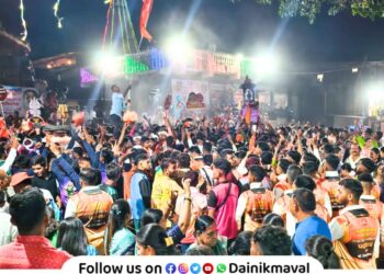 Shri Ekvira Devi Yatra Palkhi ceremony of Shri Bhairavnath Maharaj Dev at Devghar Maval