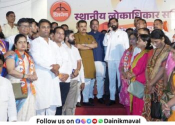 ShivSena UBT Party suffers setback in Lonavala Many former corporators office bearers join Shiv Sena