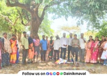 Bhoomi Pujan of Gharkul at Karla Maval by BDO K Prabhad 14 beneficiaries will get their rightful houses