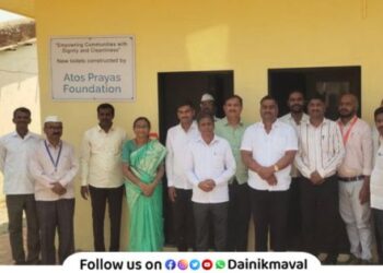 Autos Prayas Foundation constructs toilet for students at Zilla Parishad School in Kadadhe Village