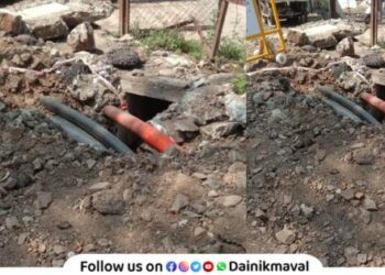 Letter to Nagar Parishad CEO regarding roads Condition in Talegaon Station area