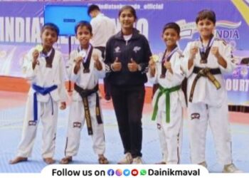 Maval taluka players achieve great success in National Taekwondo Championship