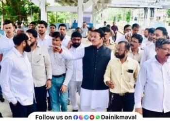 Karjat Neral railway stations to be transformed MP Shrirang Barne reviews development works
