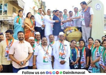 Nationalist Congress Party's Gaurav Maharashtra Rath Yatra welcomed with jubilation in Maval taluka
