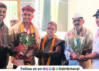 Nilesh Kokare from Maval taluka selected in Maharashtra Police Force