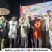 Tiranga Yatra in heavy rain grand Tiranga Yatra from Dehu to Vadgaon Maval in presence of patriots