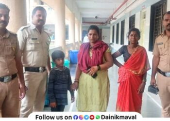 Talegaon MIDC police handed over the young boy to his parents