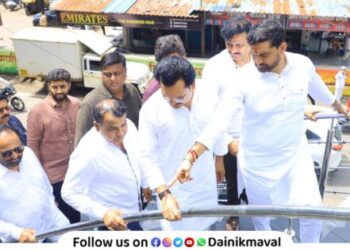 MLA Sunil Shelke inspects development works in Lonavala city Instructions to complete works on time