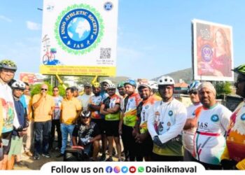 Indo Athletics Society provides free accommodation at Somatane Phata for Global Cyclists