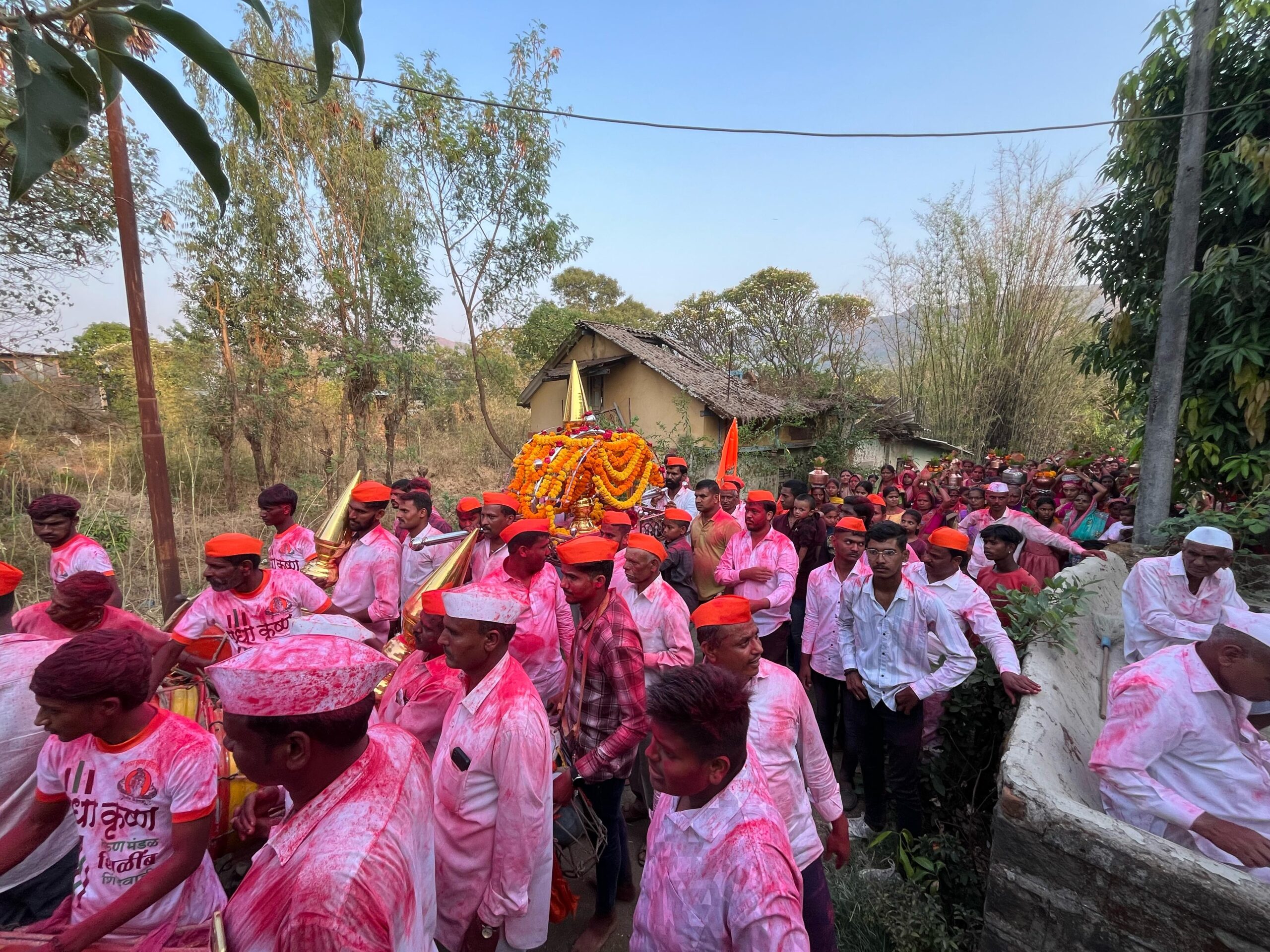 renovation ceremony of temple of village deity Kalbhairavanath in Shilimb village of Maval taluka