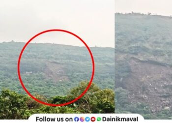 Landslide at Lohagad Fort Pune District Maval Taluka