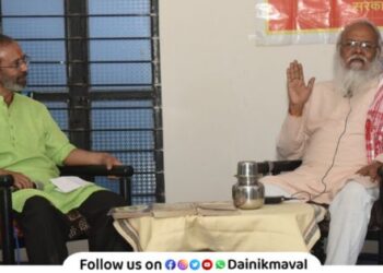 Girish Prabhune Amrit Mahotsav felicitation ceremony at Talegaon Dabhade