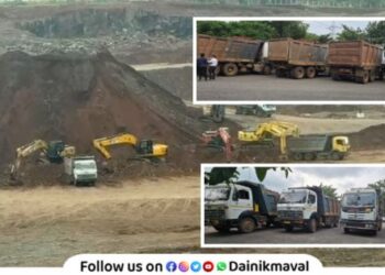 Revenue Department takes big action in Maval Illegal excavation in Mangrul area 25 vehicles seized