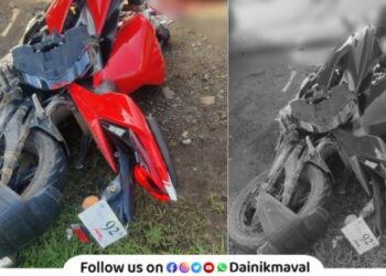 Terrible accident between two-wheeler and pickup in Lonavala Local youth dies