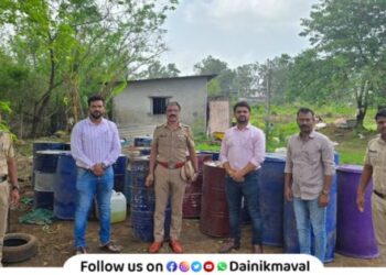 Kamshet police seize illegal stock of kerosene in Mundhaware village maval