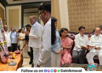 Sharad Pawar met family of late Krishnarao Bhegde to express his condolences Talegaon Dabhade