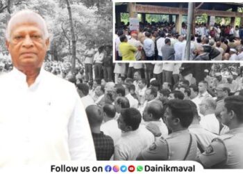 Last rites of former Maval MLA Krishnarao Bhegde