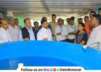 Employment Guarantee Scheme Committee Head MLA Sunil Shelke visits Yavatmal district