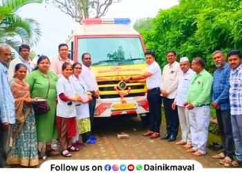 Cardiac ambulance at the primary health center in Takve Budruk Maval