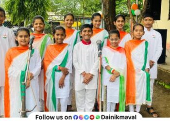 79th Independence Day celebrated with enthusiasm in Pawananagar area along with Lohagad Fort