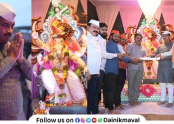 maval Prashant Bhagwat welcomed with cheers in Rajpuri Jambhul Sate Mohitewadi Brahmanwadi Village