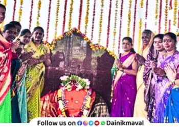 Sangvi village deity Shri Jakhamata Devi duly re-established Maval News