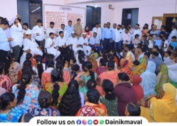 MLA Sunil Shelke public interaction tour interacted with citizens of Rajpuri Bhoyre Pathargaon Village