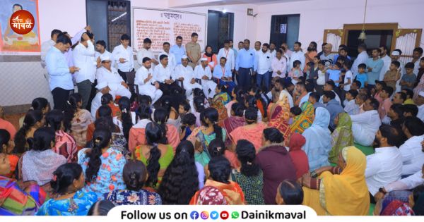 MLA Sunil Shelke public interaction tour interacted with citizens of Rajpuri Bhoyre Pathargaon Village