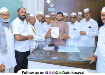 Maval taluka Dindi Samaj representation to MLA Sunil Shelke built Warkari Bhavan in Maval