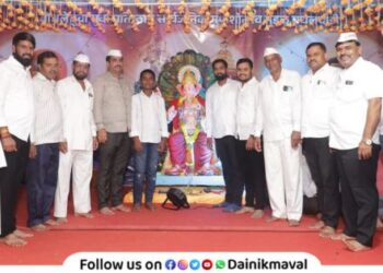 Prashant Bhagwat was enthusiastically welcomed by villagers of Badhalwadi Mindhewadi Maval