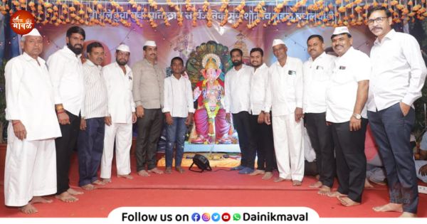 Prashant Bhagwat was enthusiastically welcomed by villagers of Badhalwadi Mindhewadi Maval