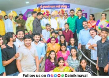 Sarsenapati Umabai Dabhade Seva Pratishthan Talegaon honours Ganeshotsav Mandals with Mangalmurti Award