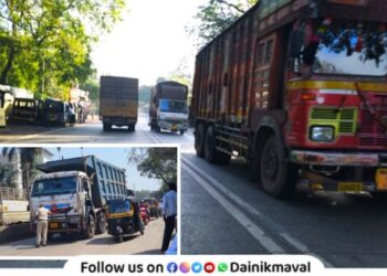 Heavy vehicle traffic continues in Lonavala city Collector orders SP instructions ignored by Driver