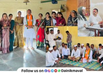 Kusgaon Budruk Kale Zilla Parishad group Dattatray alias Bhausaheb Gund village visit tour with enthusiasm