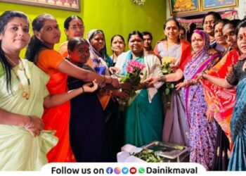 Election campaign in Maval taluka Spontaneous response of women in Ambi village to Megha Bhagwat